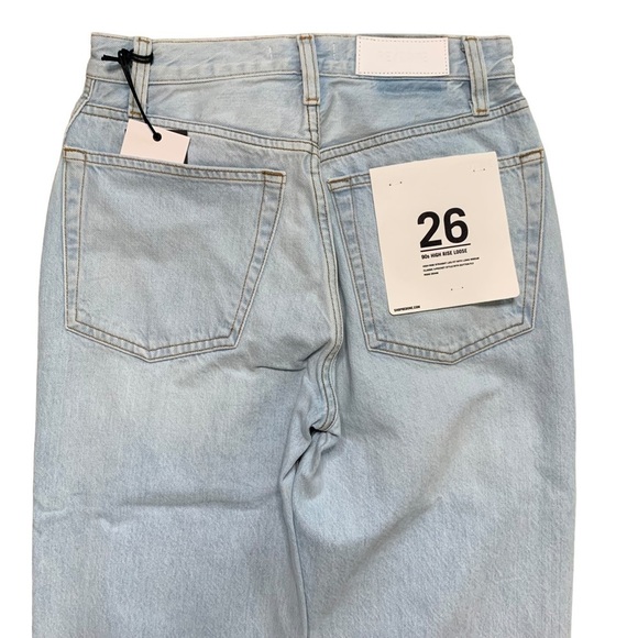 RE/DONE High Rise Loose in Bleach Destroy New With Tags Size 26 - Picture 9 of 14